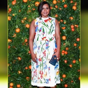 Tory Burch Carine Floral Printed Crepe Midi Dress